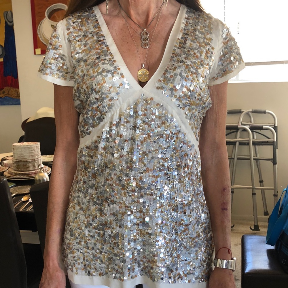 Antik Batik Med. Short Sleeve Sequins Shirt